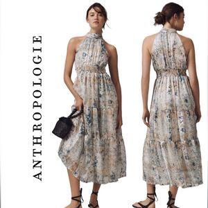 Anthropologie Somerset Chiffon Maxi Dress  - Size S - NEW!